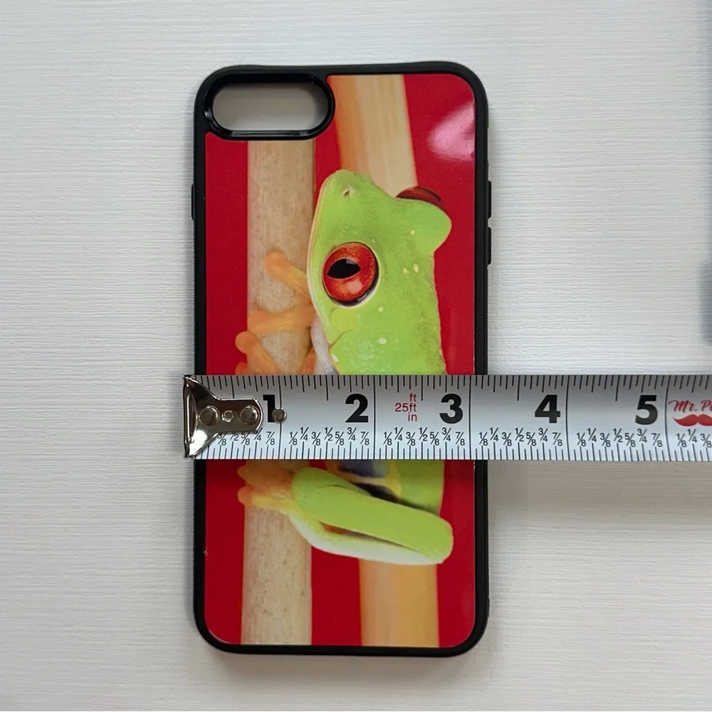 Green red-eyed tree frog reptile phone case fits iPhone 7 Plus‎ & 8 Plus